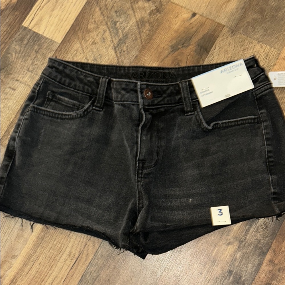 NWT Arizona Black Denim Shorts